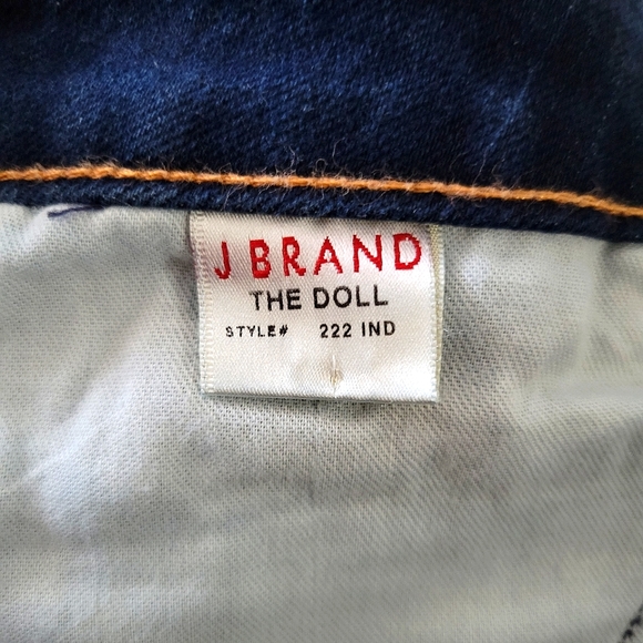 J Brand Dark Denim Flared Jeans size 28 woman's "The Doll" - Picture 5 of 10